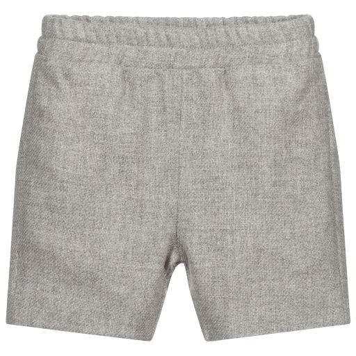 Mebi-Boys Grey Wool Shorts | Childrensalon Outlet