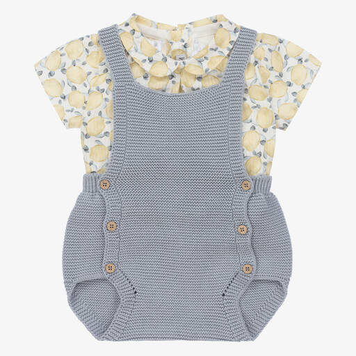 Mebi-Boys Printed Top & Knitted Shorts Set | Childrensalon Outlet
