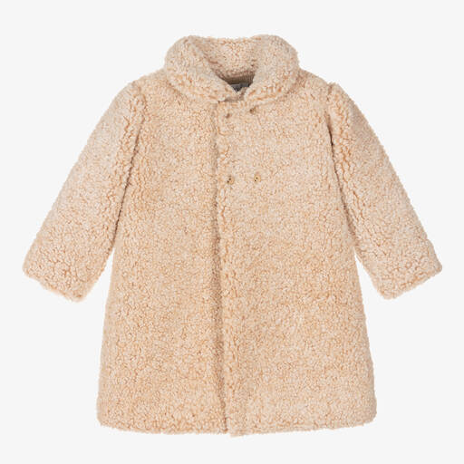 Mebi-Beiger Teddyfleece-Mantel | Childrensalon Outlet