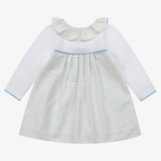 Mebi-Girls Ivory Floral Dress | Childrensalon Outlet