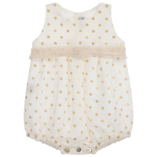 Mebi-Girls Ivory Linen Shortie | Childrensalon Outlet