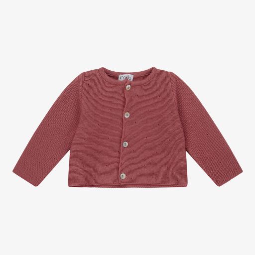 Mebi-Girls Pink Cotton Cardigan | Childrensalon Outlet