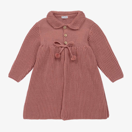 Mebi-Girls Pink Knitted Coat | Childrensalon Outlet