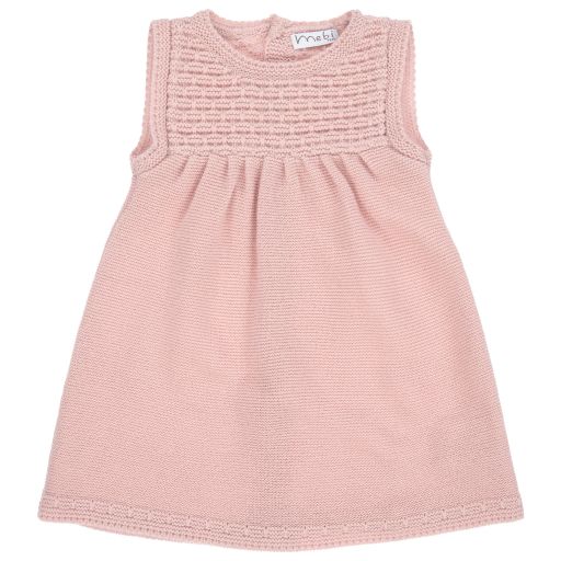Mebi-Girls Pink Knitted Dress | Childrensalon Outlet