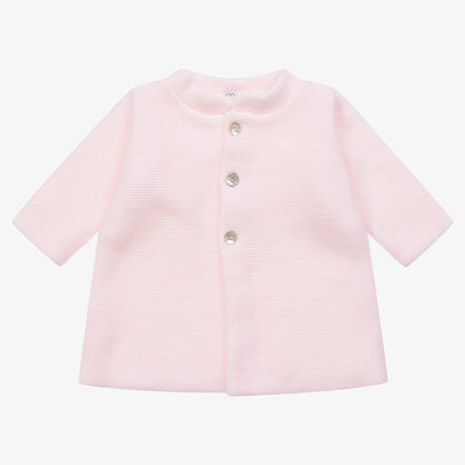 Mebi-Girls Pink Knitted Pram Coat | Childrensalon Outlet