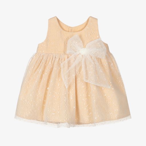 Mebi-Girls Pink & White Tulle Dress | Childrensalon Outlet