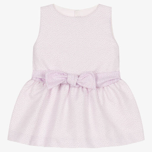 Mebi-Robe violette en satin jacquard | Childrensalon Outlet