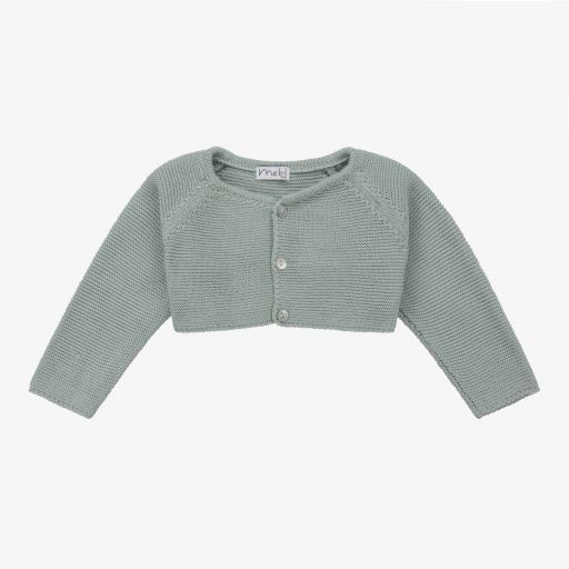 Mebi-Green Cotton Baby Cardigan | Childrensalon Outlet