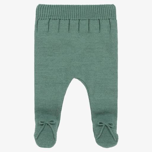 Mebi-Green Knitted Baby Trousers | Childrensalon Outlet