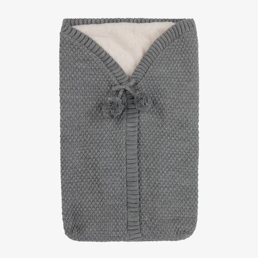 Mebi-Grey Knitted Baby Nest (62cm) | Childrensalon Outlet