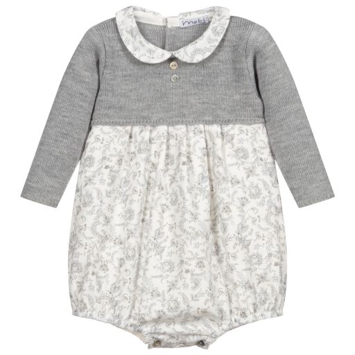 Mebi-Grey Knitted Baby Shortie | Childrensalon Outlet