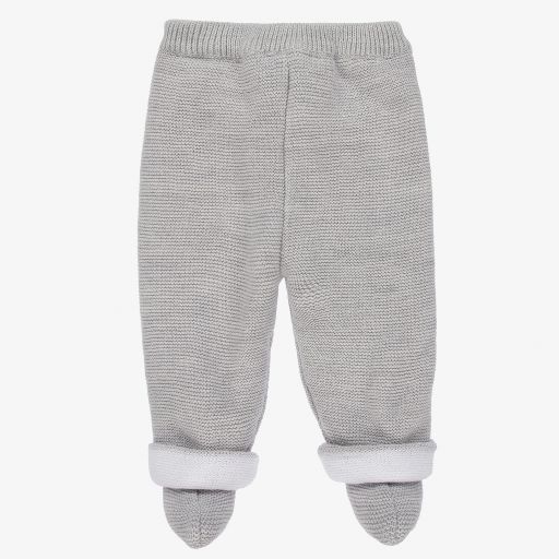 Mebi-Grey Knitted Baby Trousers | Childrensalon Outlet