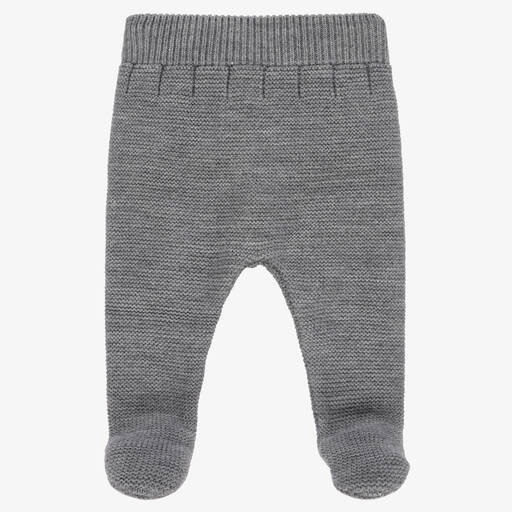 Mebi-Grey Knitted Baby Trousers | Childrensalon Outlet