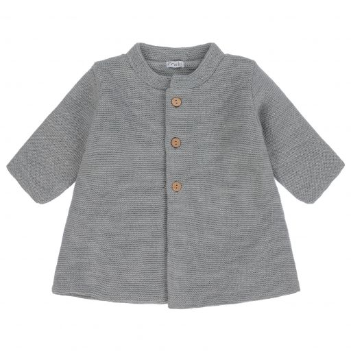 Mebi-Grey Knitted Coat | Childrensalon Outlet