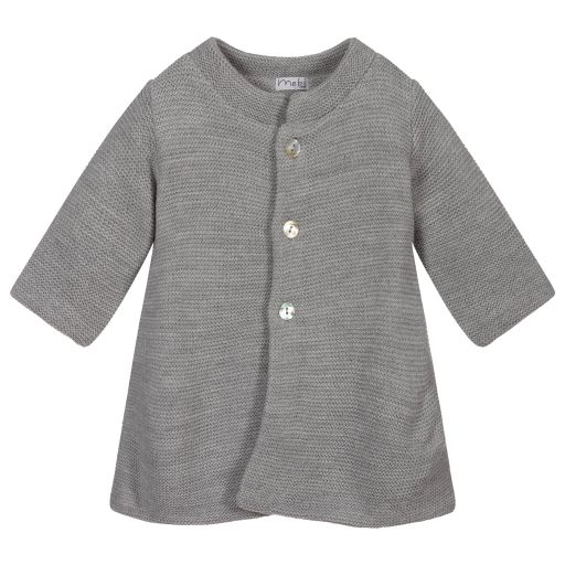 Mebi-Grey Knitted Coat | Childrensalon Outlet