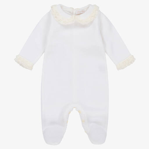 Mebi-Ivory Knitted Babygrow | Childrensalon Outlet