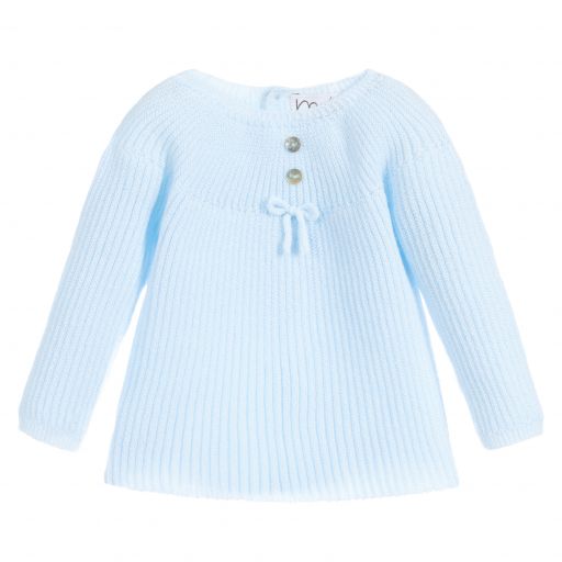 Mebi-Pale Blue Knitted Sweater | Childrensalon Outlet