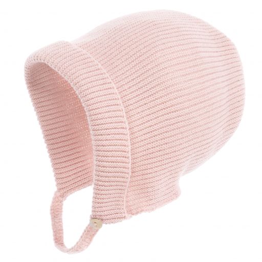 Mebi-Pink Knitted Baby Hat | Childrensalon Outlet