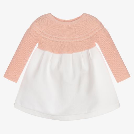 Mebi-Pink & White Baby Dress | Childrensalon Outlet