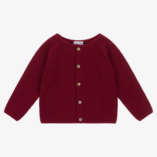 Mebi-Red Knitted Baby Cardigan | Childrensalon Outlet