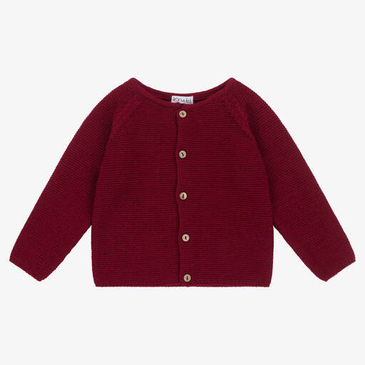 Mebi-Red Knitted Baby Cardigan | Childrensalon Outlet
