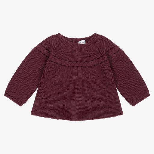 Mebi-Red Knitted Baby Sweater | Childrensalon Outlet