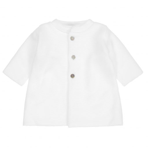 Mebi-White Knitted Coat | Childrensalon Outlet