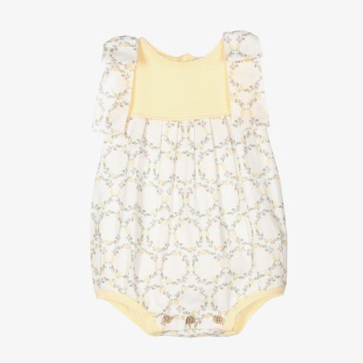 Mebi-Barboteuse jaune en coton Bébé | Childrensalon Outlet