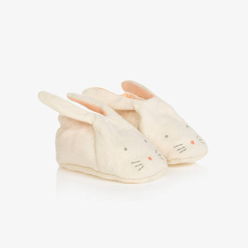 Meri Meri-Кремовые хлопковые пинетки Кролики | Childrensalon Outlet