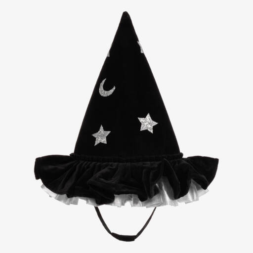 Meri Meri-Girls Enchanting Black Velvet Hat | Childrensalon Outlet