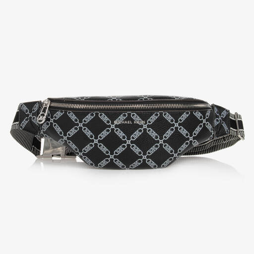 Michael Kors Kids-Black MK Monogram Chain Belt Bag (25cm) | Childrensalon Outlet