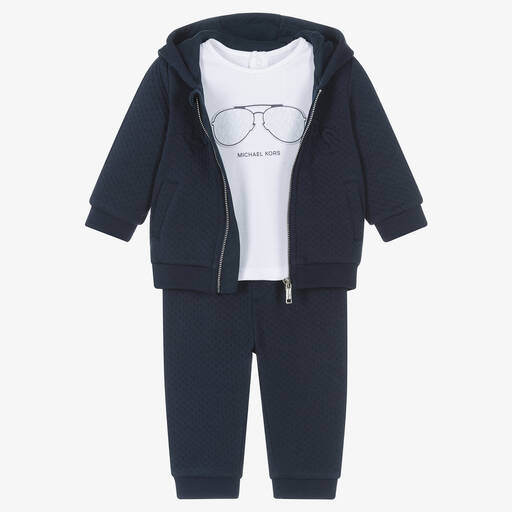 Michael Kors Kids-Ensemble survêtement bleu en coton | Childrensalon Outlet