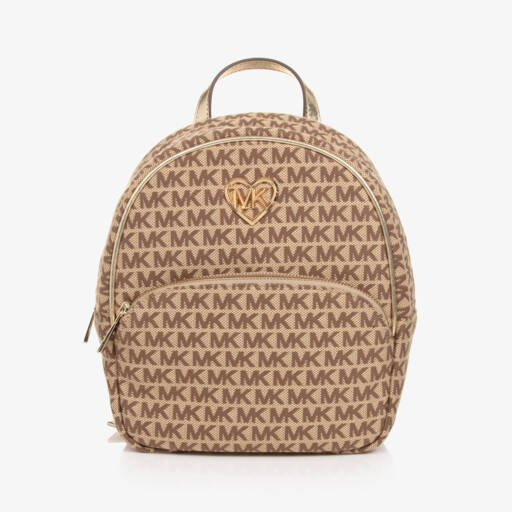 Michael Kors Kids-Girls Beige Logo Backpack | Childrensalon Outlet
