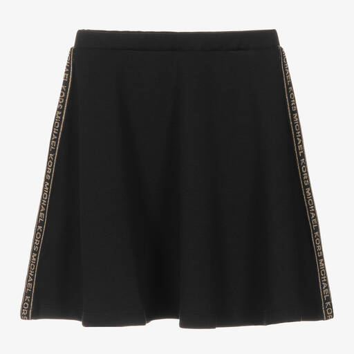 Michael Kors Kids-Girls Black Logo Midi Skirt | Childrensalon Outlet