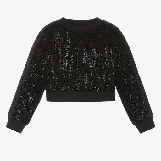 Michael Kors Kids-Черный свитшот с пайетками | Childrensalon Outlet