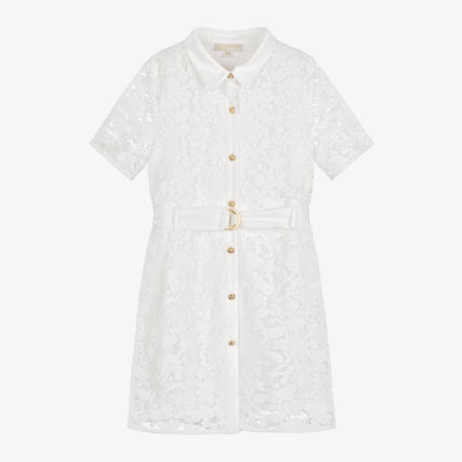 Michael Kors Kids-Girls Elegant Ivory Lace Dress | Childrensalon Outlet