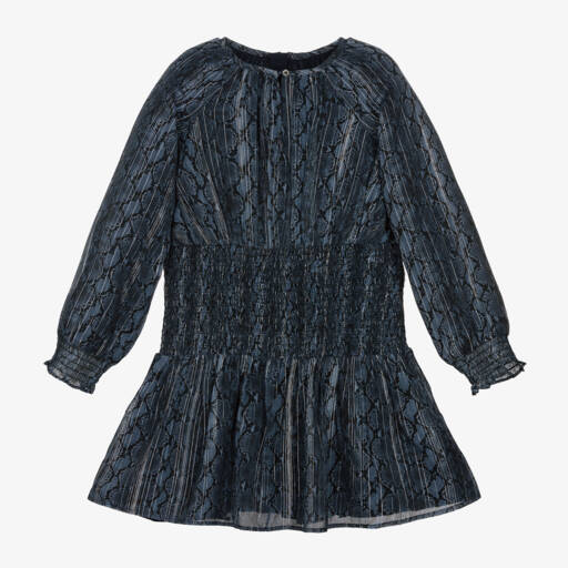 Michael Kors Kids-Girls Navy Snake Pattern Dress | Childrensalon Outlet