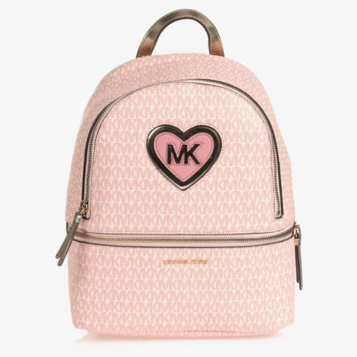 Michael Kors Kids-Girls Pink Logo Zippered Backpack | Childrensalon Outlet