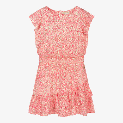 Michael Kors Kids-Красное платье в цветочек для девочек | Childrensalon Outlet