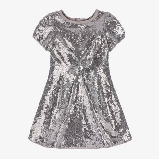 Michael Kors Kids-فستان مزين بترتر لون فضي | Childrensalon Outlet