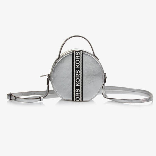 Michael Kors Kids-Girls Silver Round Shoulder Bag (18cm) | Childrensalon Outlet