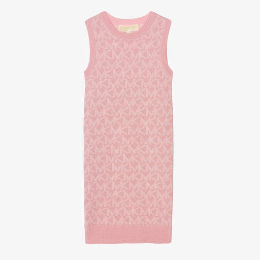 Michael Kors Kids-Girls Sparkly Pink Knitted Dress | Childrensalon Outlet