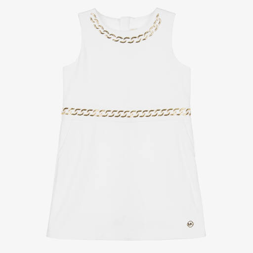 Michael Kors Kids-فستان كريب لون أبيض | Childrensalon Outlet