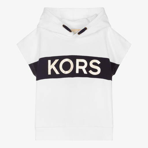 Michael Kors Kids-Girls White Logo Sweatshirt | Childrensalon Outlet
