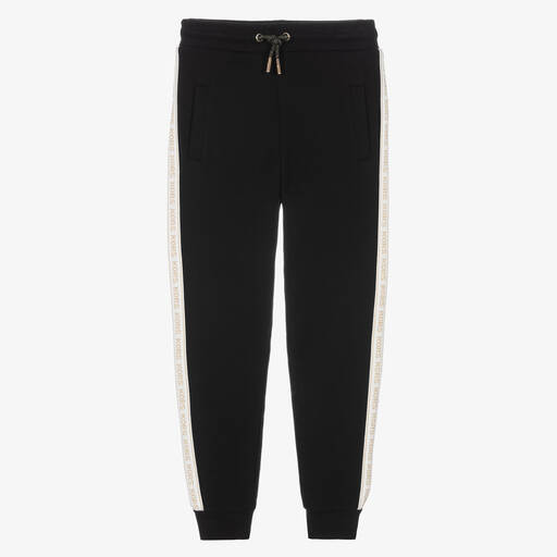 Michael Kors Kids-Черные хлопковые джоггеры для девочек-подростков | Childrensalon Outlet