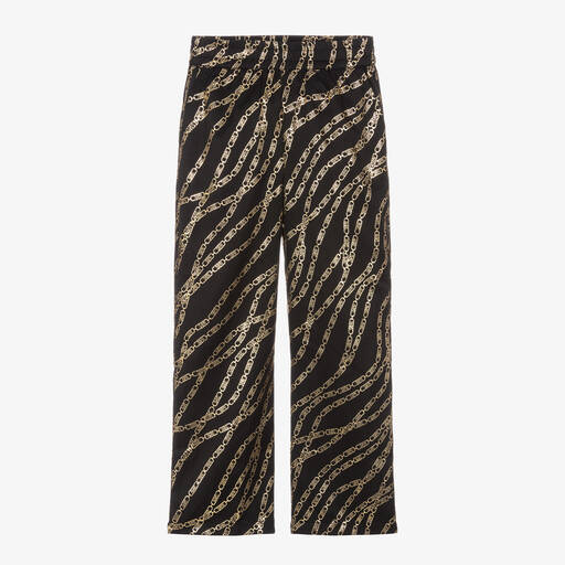 Michael Kors Kids-Pantalon noir et doré ado fille | Childrensalon Outlet