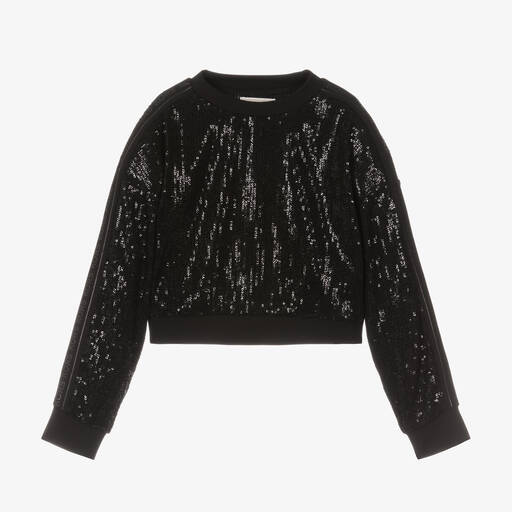 Michael Kors Kids-Teen Girls Black Sequin Sweatshirt | Childrensalon Outlet