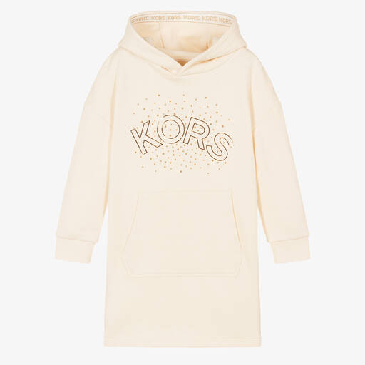 Michael Kors Kids-Teen Girls Ivory Cotton Sweatshirt Dress | Childrensalon Outlet