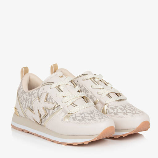 Michael Kors Kids-Teen Girls Ivory Lace-Up Trainers | Childrensalon Outlet