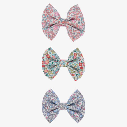Milledeux-Liberty Fabric Bow Hair Clips (3 Pack) | Childrensalon Outlet